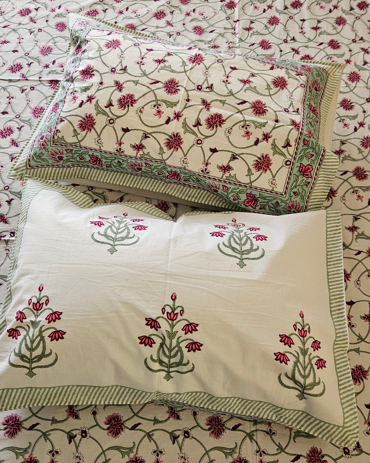 Fursat - White with Pink Floral Jaal