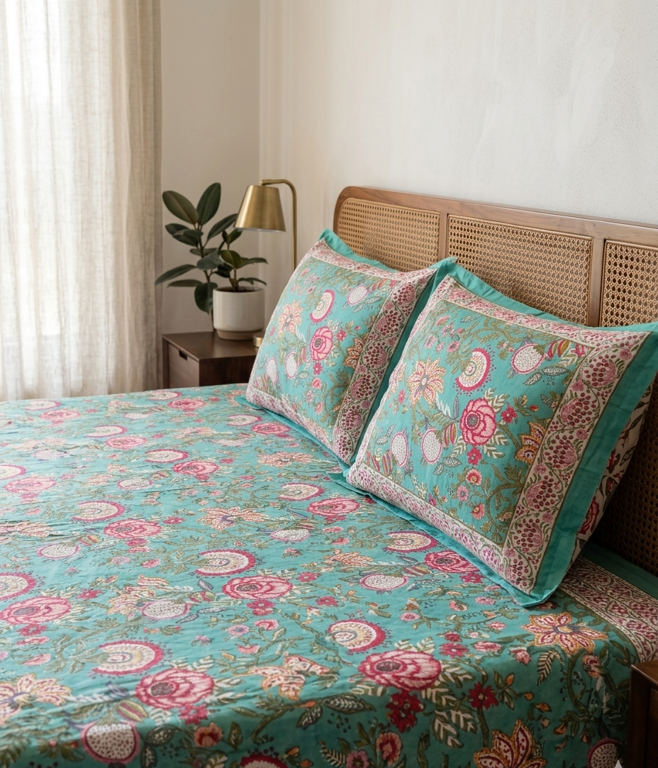 Rangoli - Rama Green Paisley