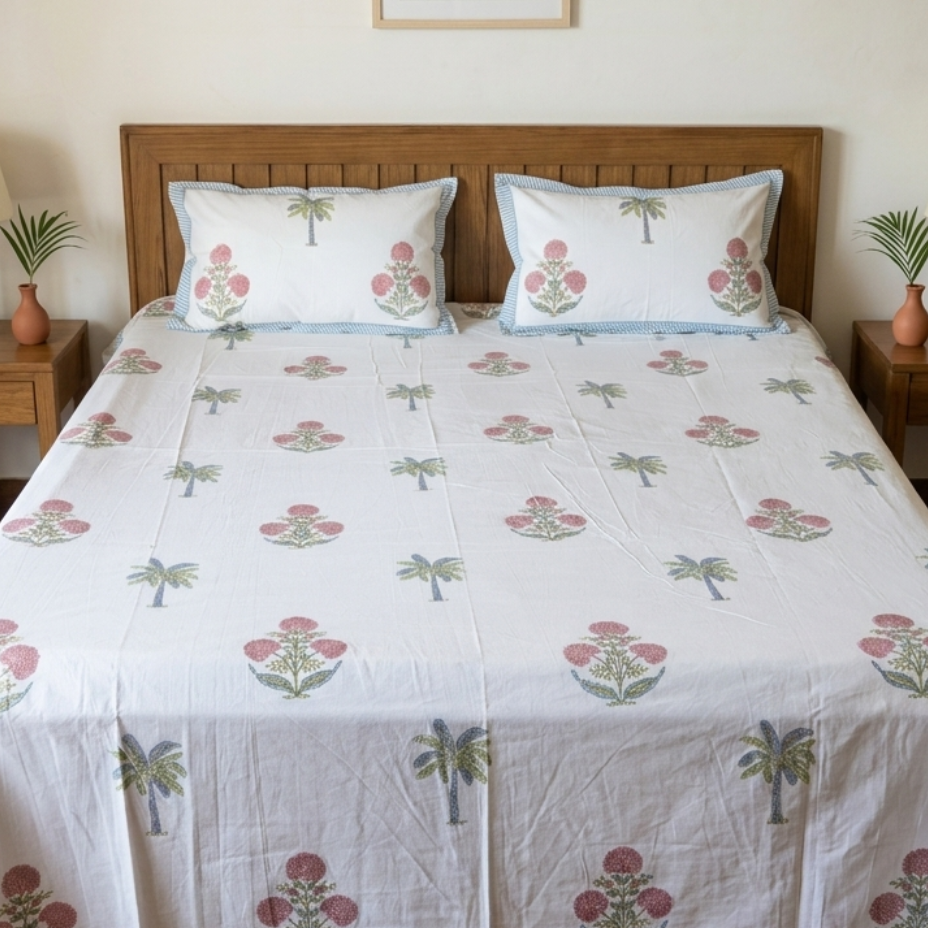 Anaardana - Pink | Everyday Cotton Bedsheet