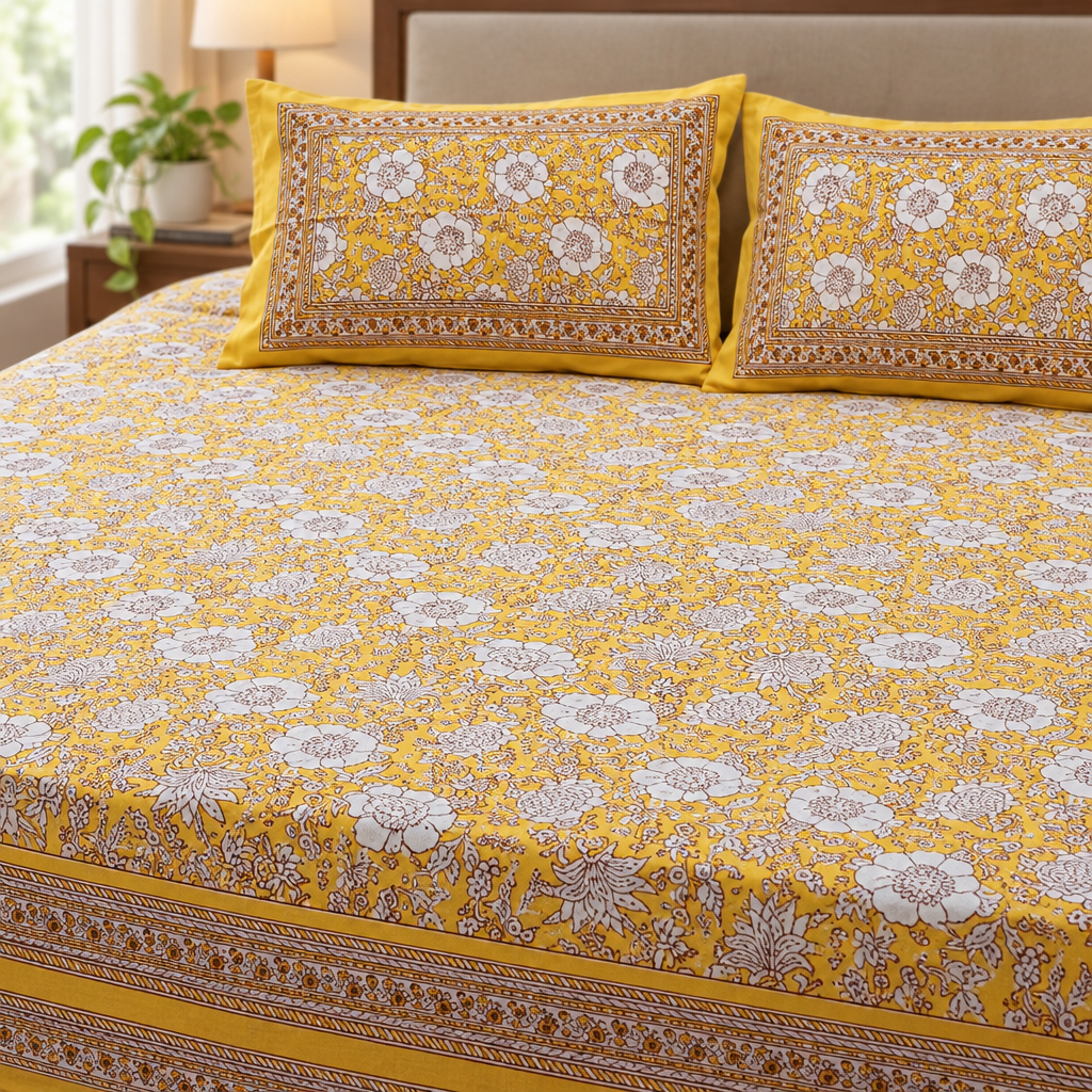 Bedsheet print close view