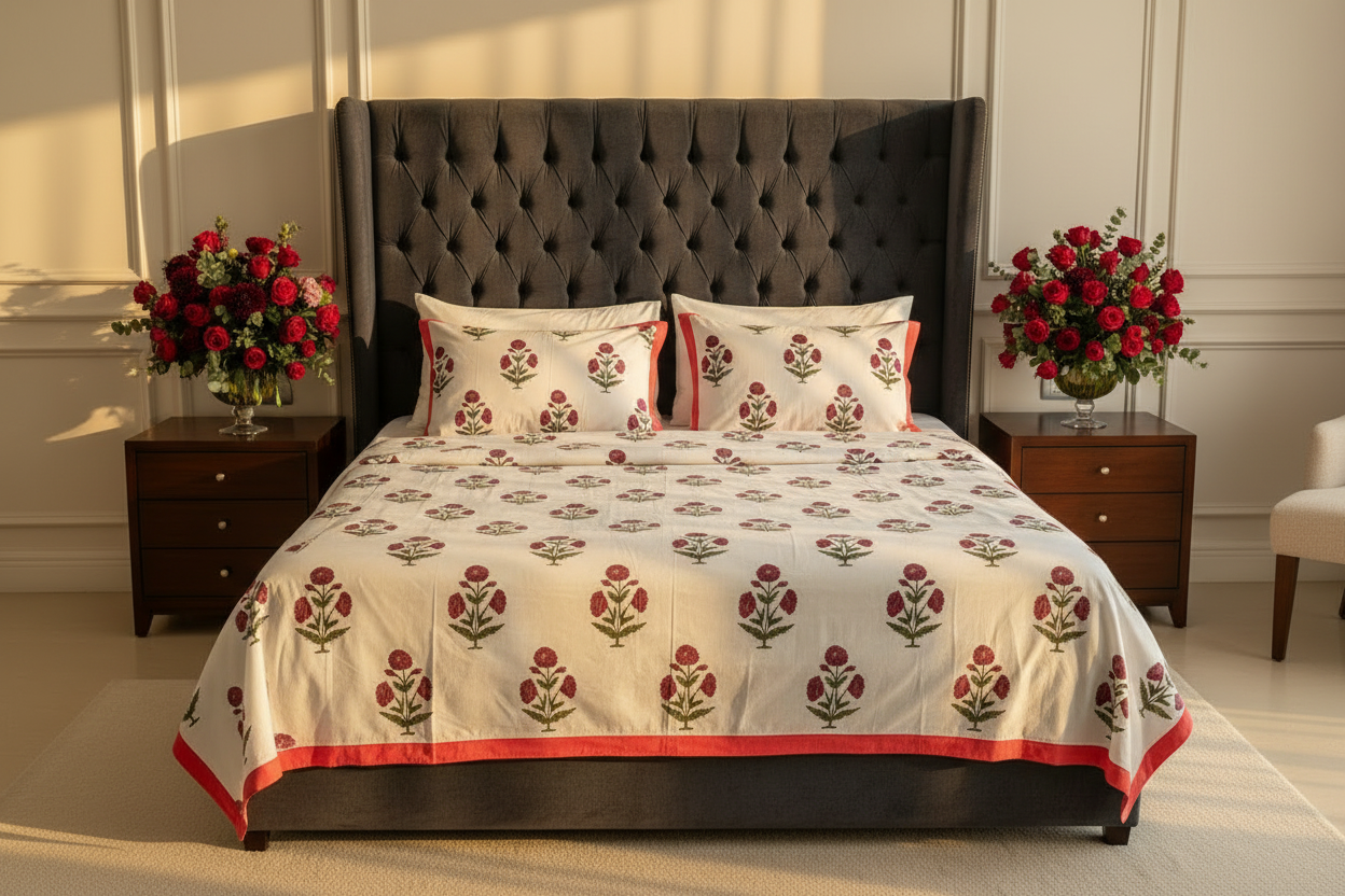 Front View Luxury Bedroom Bedsheet