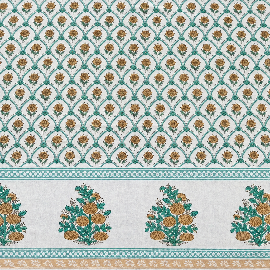Bootidaar Cream — King Size Bedsheet