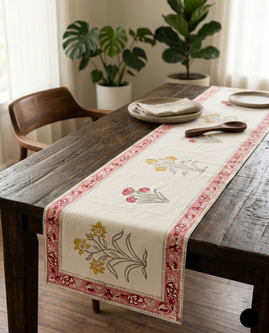 Gulabi Vine Table Runner