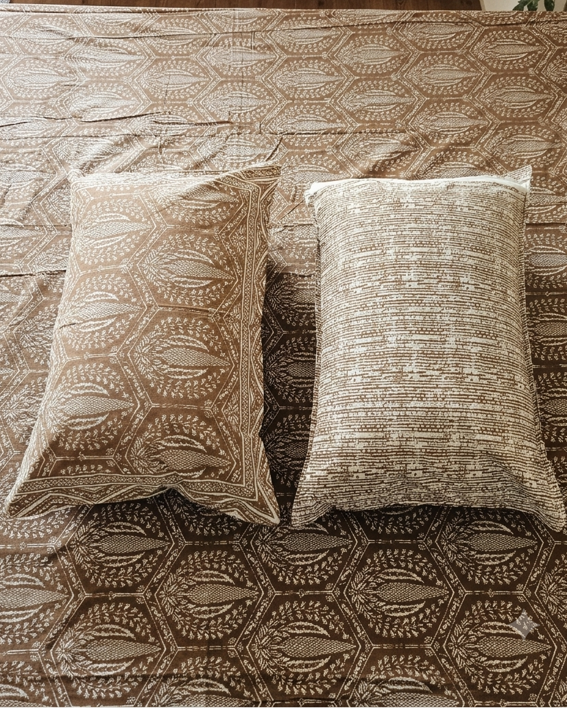 Manjiri - Brown | Everyday Cotton Bedsheet