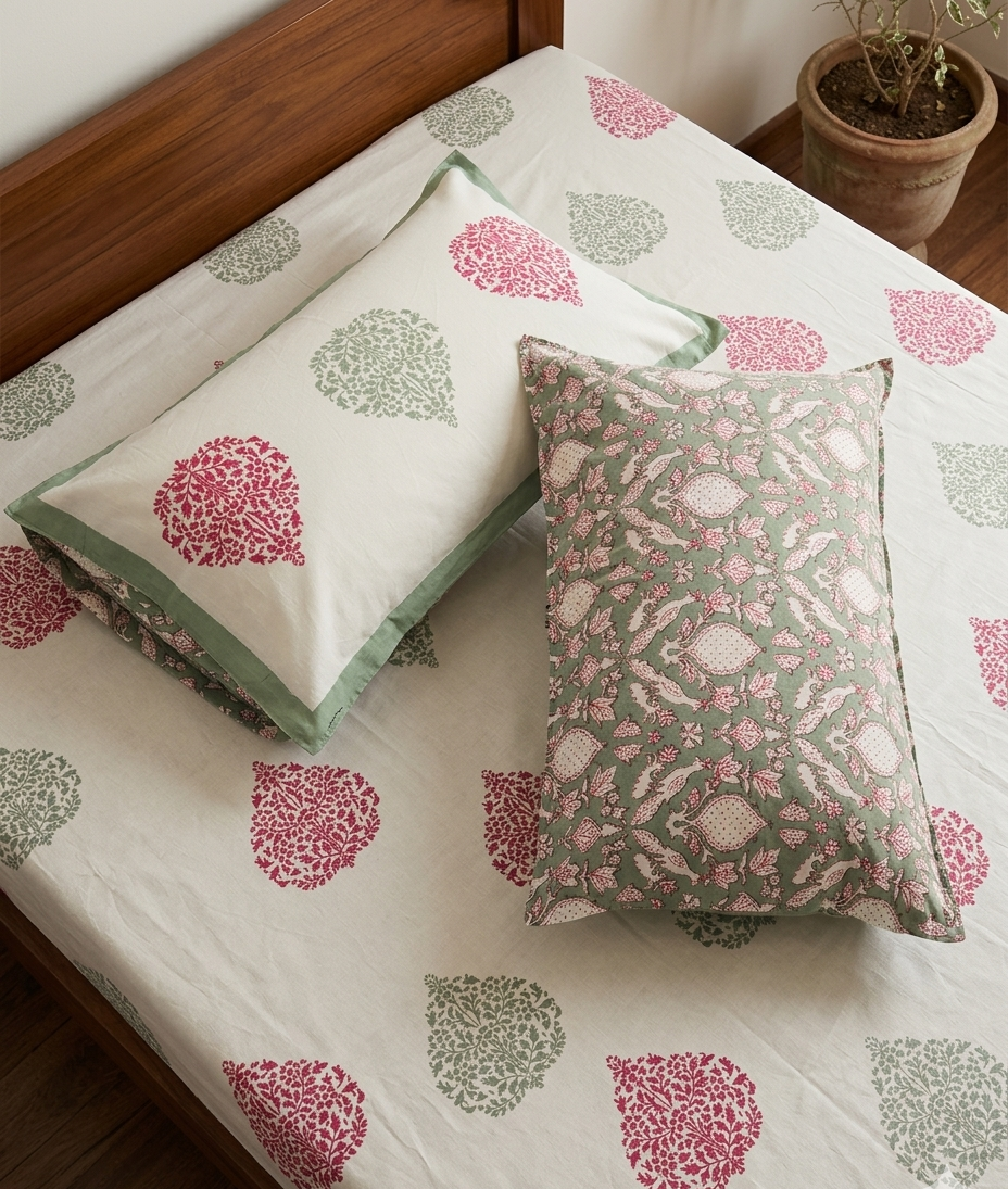 Peepal - Pink and Green Boota