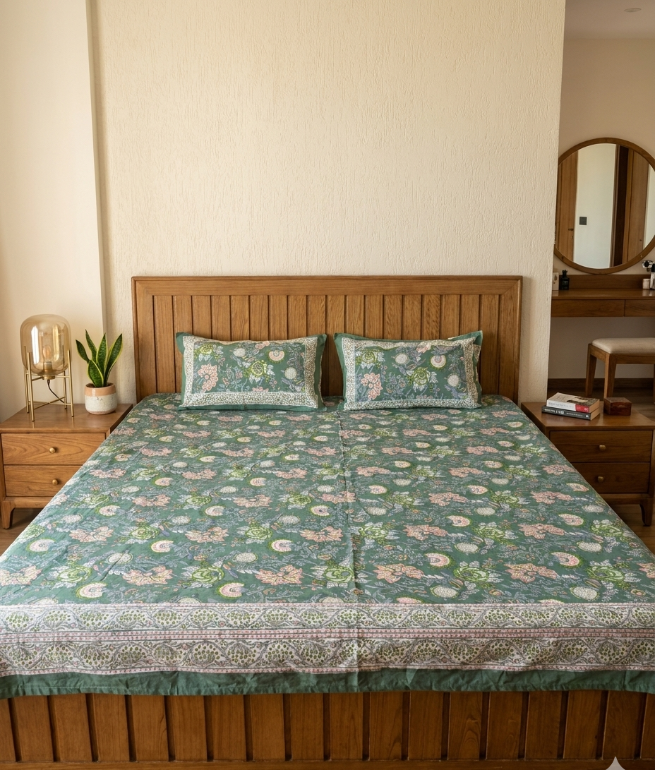 Rangoli - Forest Green Paisley