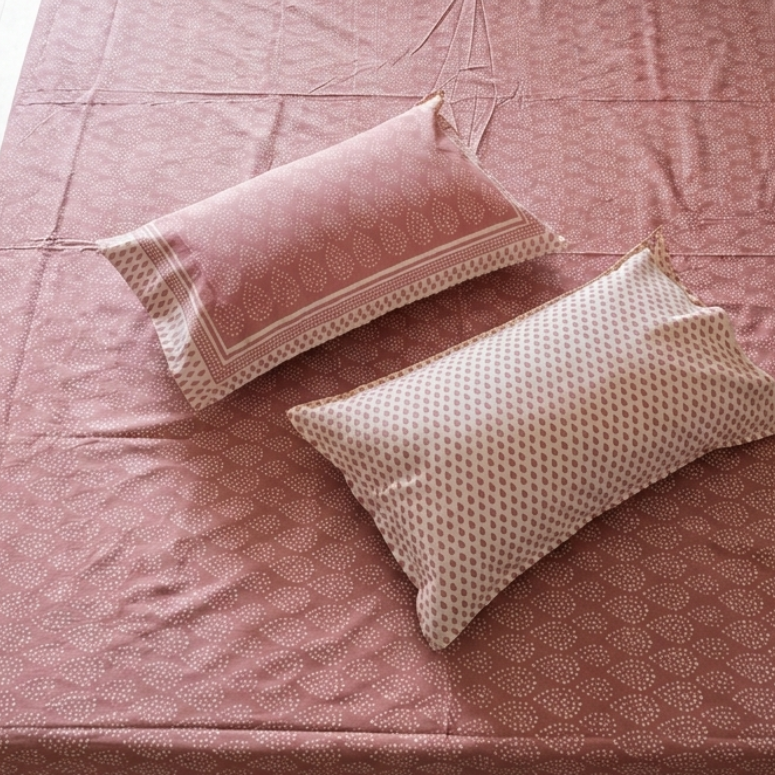 Boond - Pink and Ivory | Everyday Cotton Bedsheet