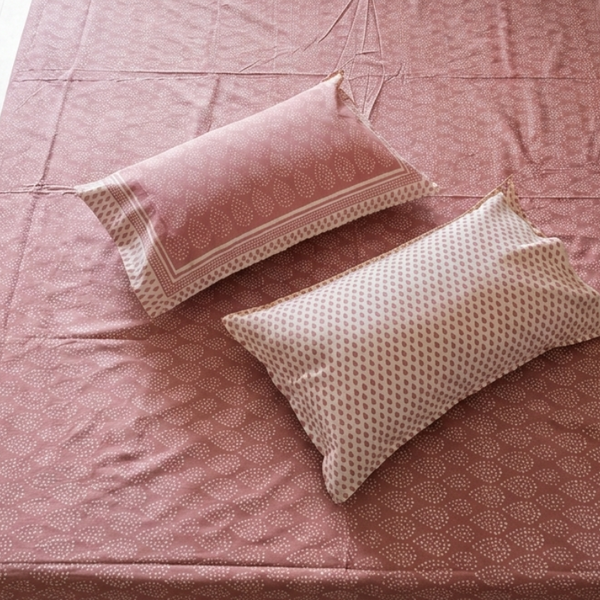 Boond - Pink and Ivory | Everyday Cotton Bedsheet