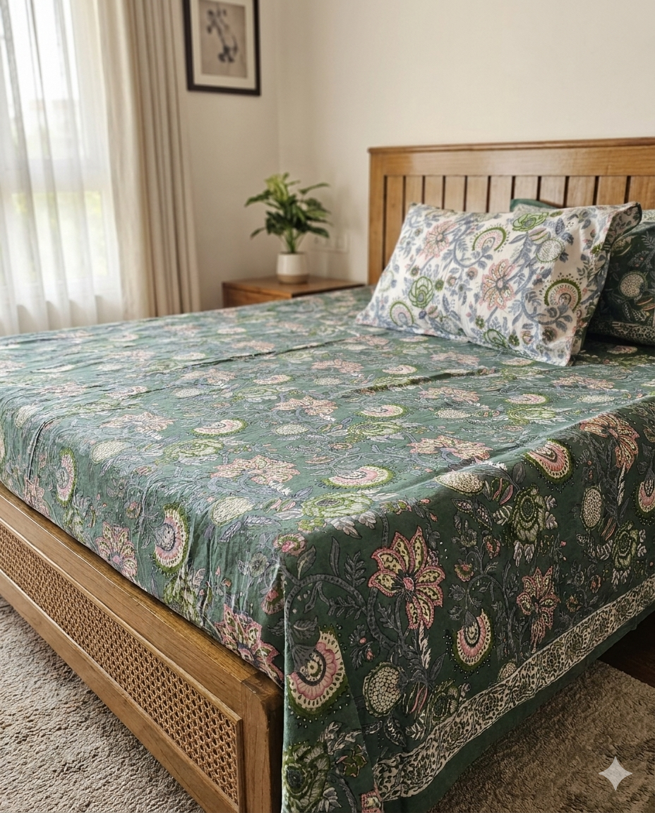 Rangoli - Forest Green Paisley