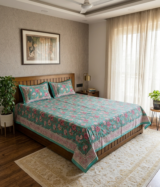 Rangoli - Rama Green Paisley