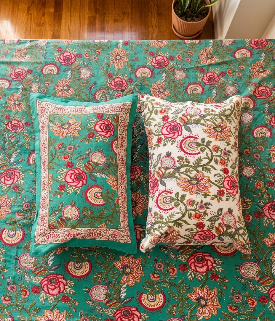 Rangoli - Rama Green Paisley