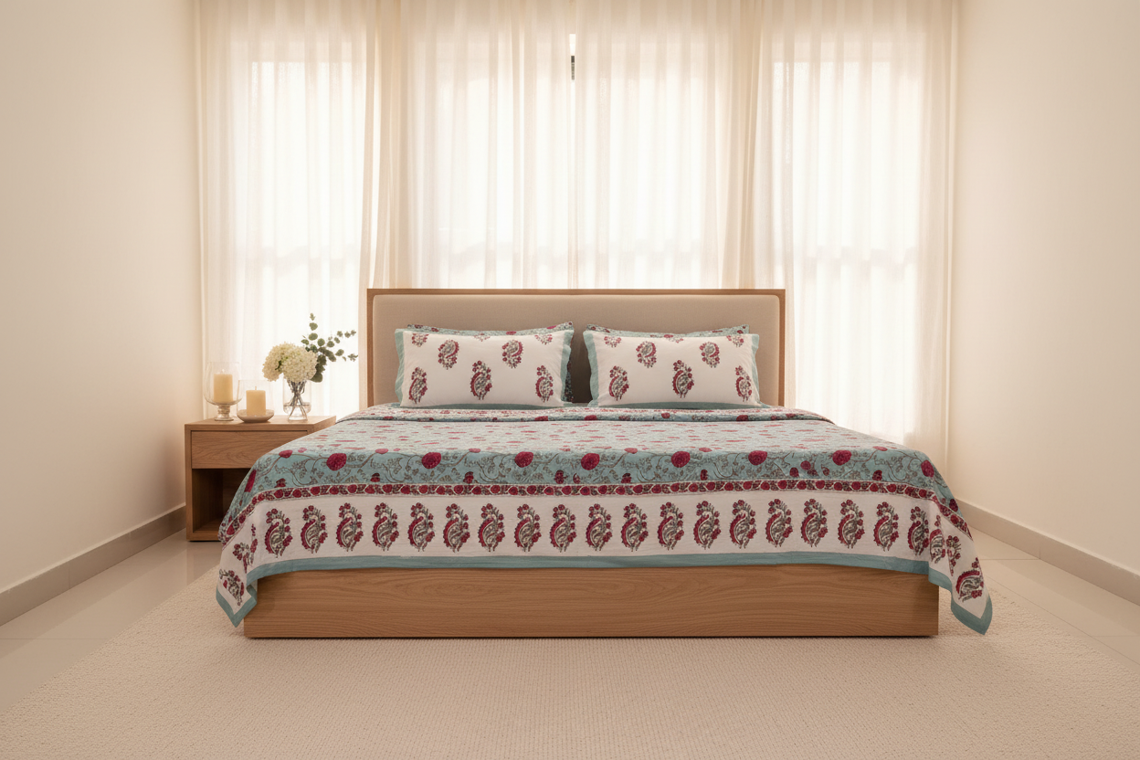 Airy Luxury Bedroom with Bedsheet