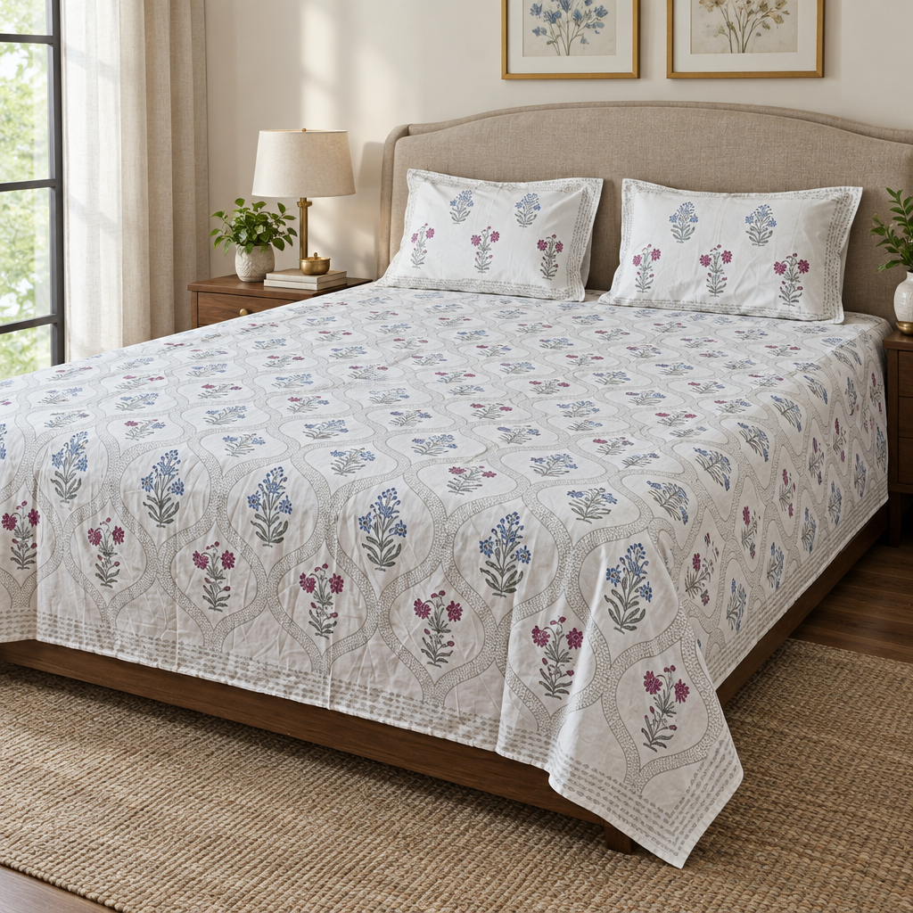 Mallika cotton bedsheet, view 2