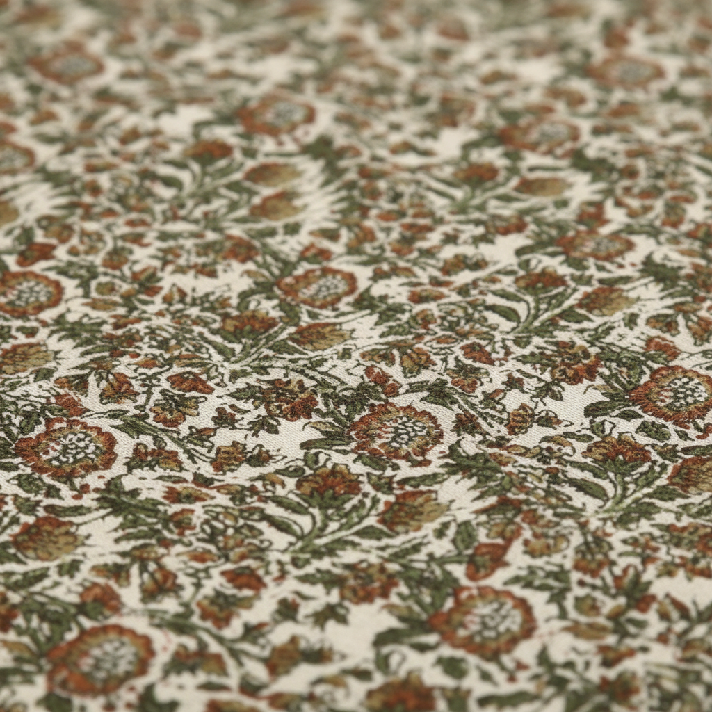 Bhavri Green Print Close-up