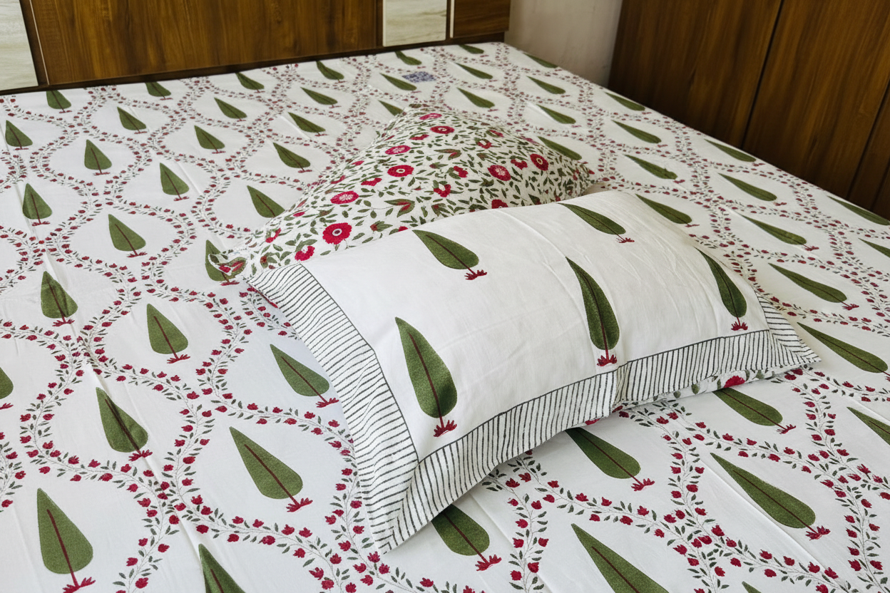 Sawan |Arka luxe cotton bedsheet 500 TC |Super king size