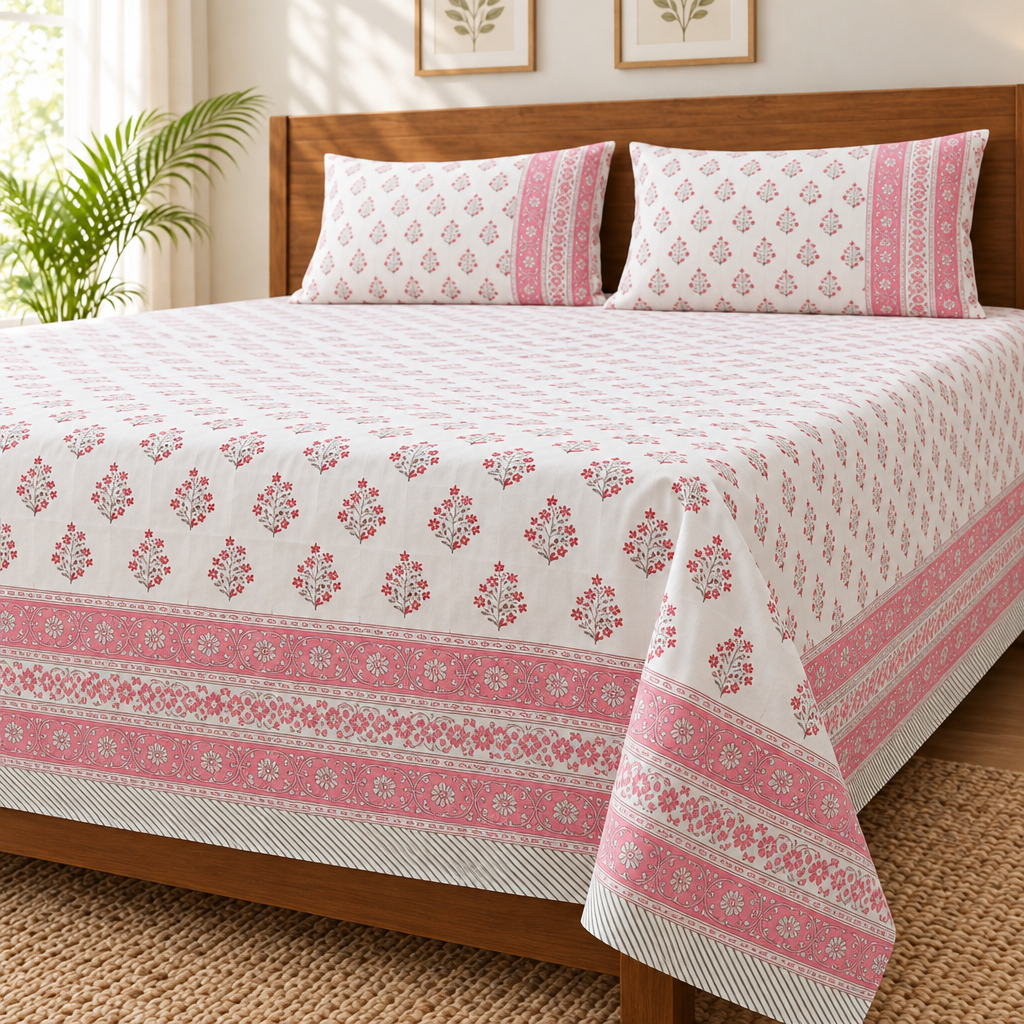 Close-up bedsheet view
