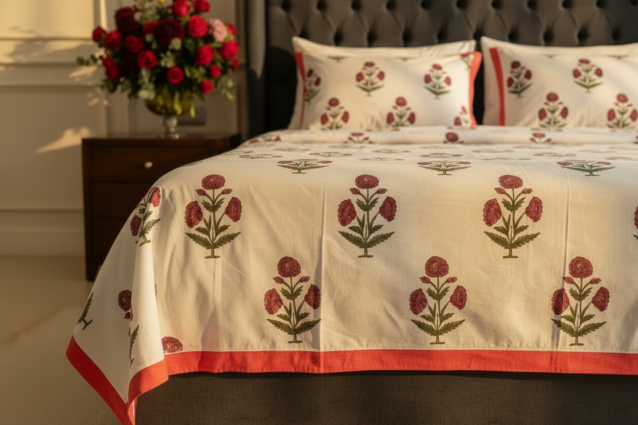 Close-up Luxury Bedsheet Front View