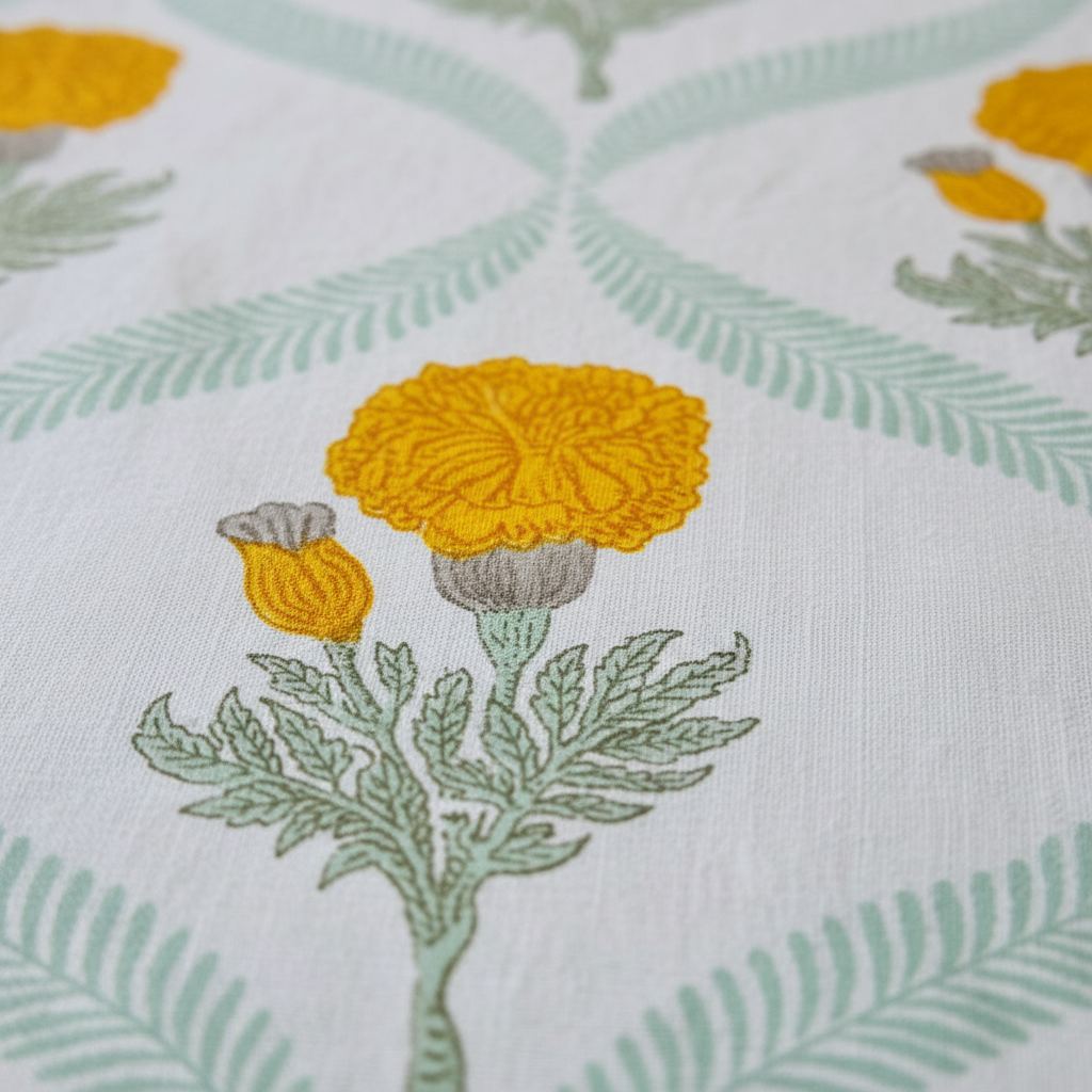 Close-up marigold print