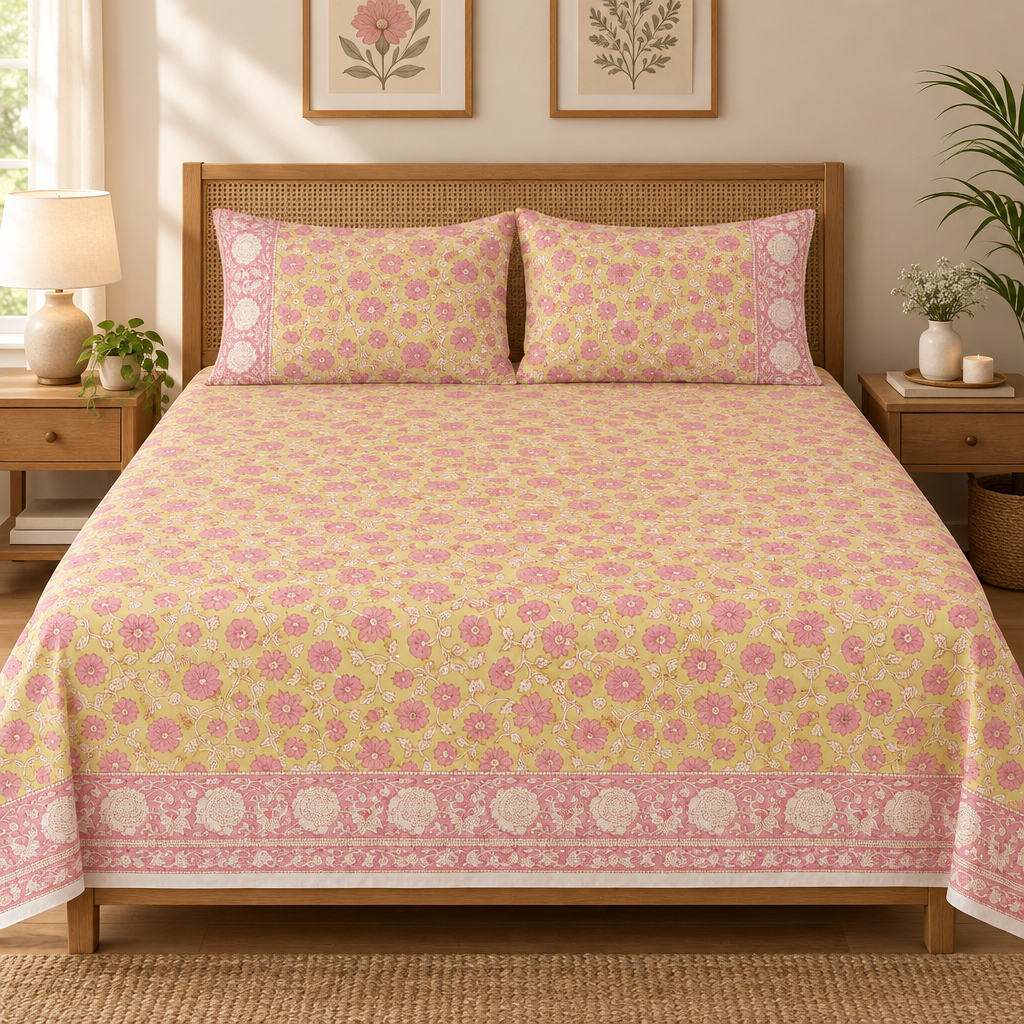 Kushboo cotton bedsheet