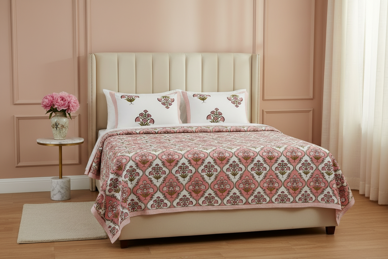 Haldima Peach – Front View, No Bedcover