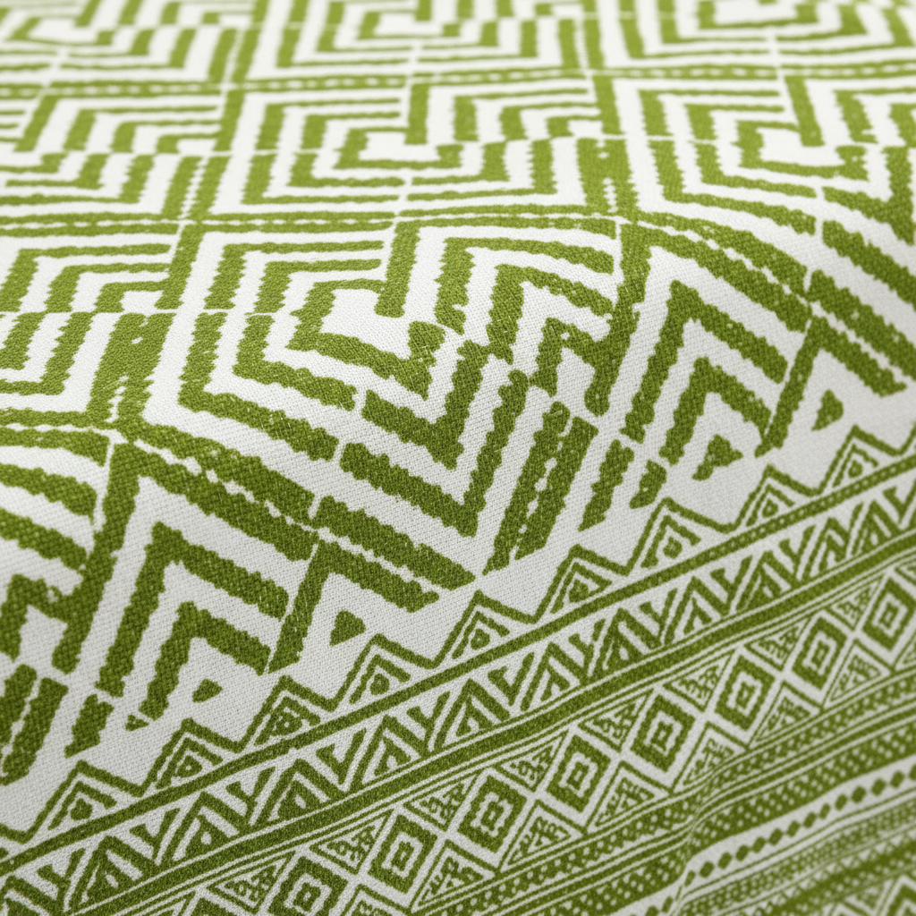 Jamiti - green and white | Everyday 100% cotton | Super king size