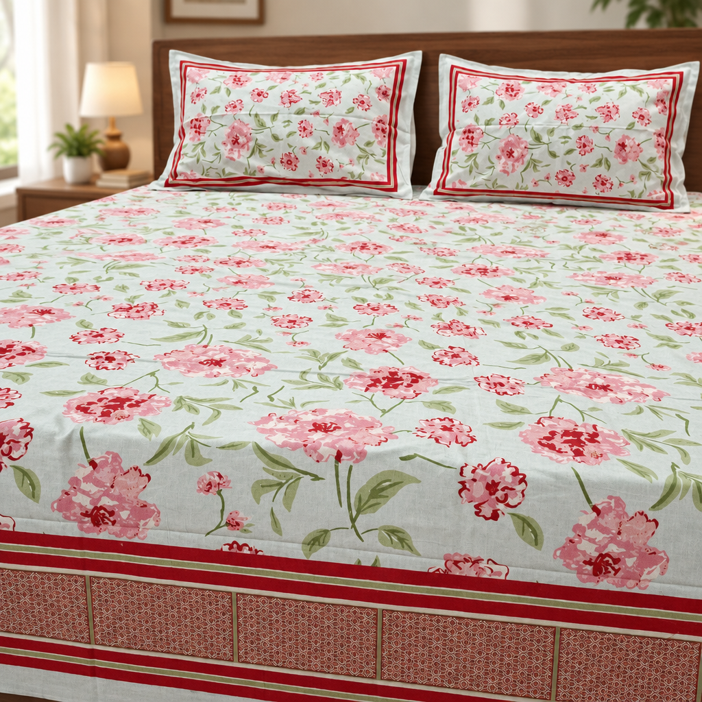 Kushi bedsheet print close view