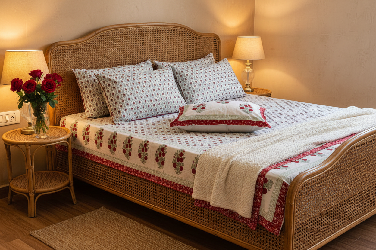 Luxury Cane Bed - Full View