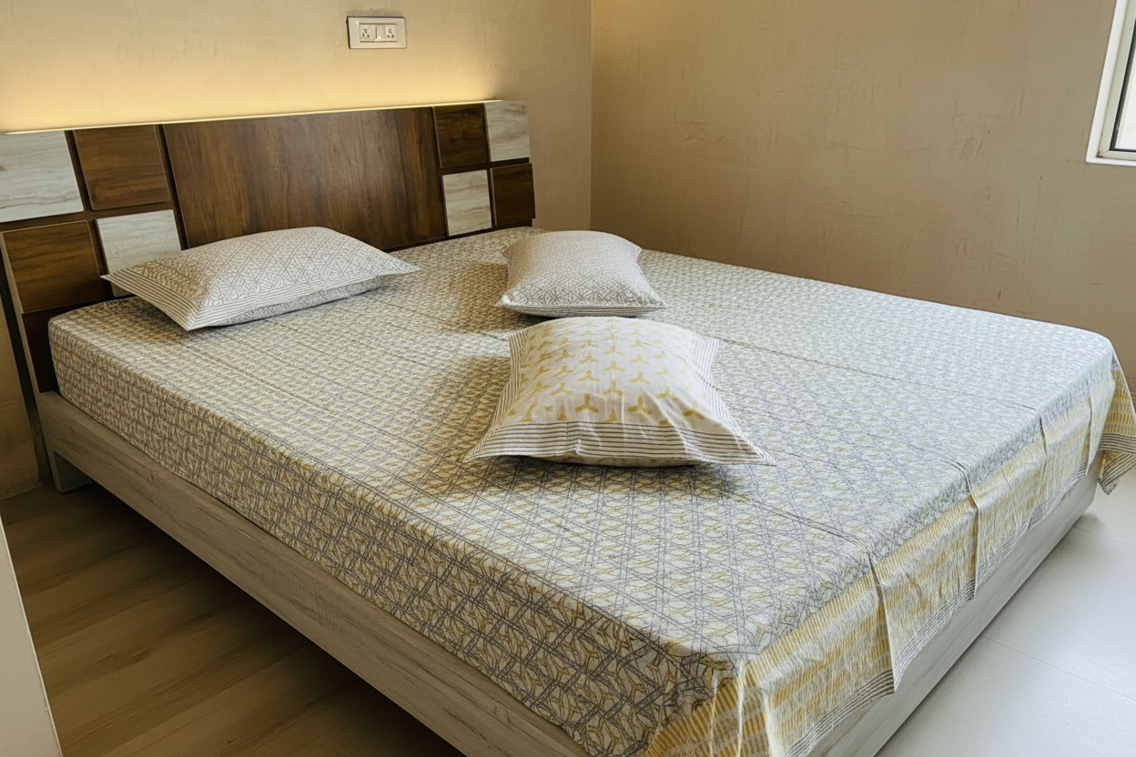Side angle new bed