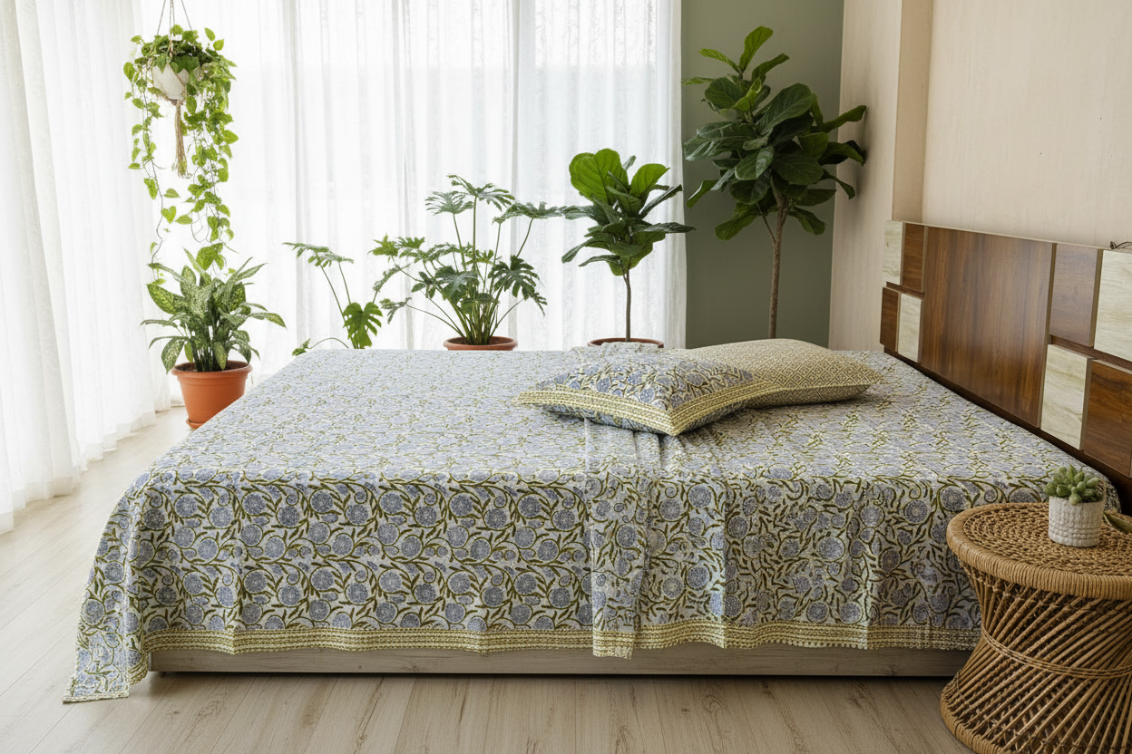 Baag |blue and  green | Arka luxe cotton 500 Tc