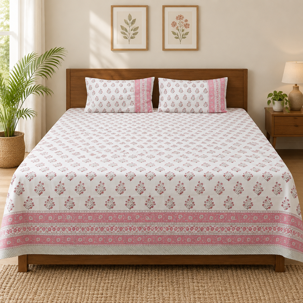 Styled bedroom with the reference bedsheet